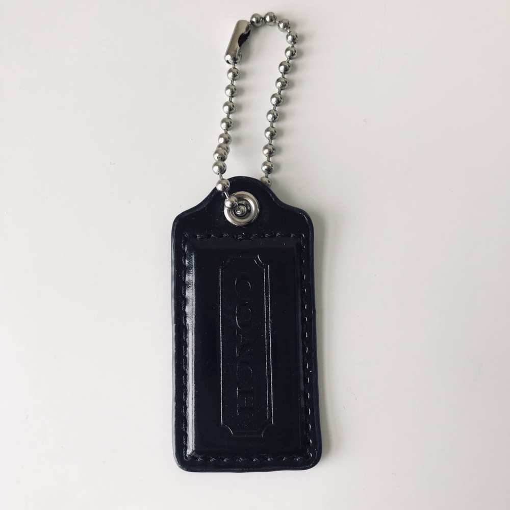 Coach Patent Leather Large Hang Tag On Ball Chain - Picture 4 of 12